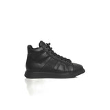 Sneaker en cuir de vache noire