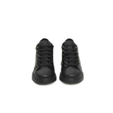 Sneaker en cuir de vache noire