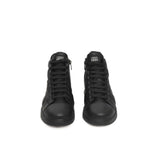 Sneaker en cuir de vache noire