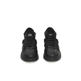 Sneaker en cuir de vache noire