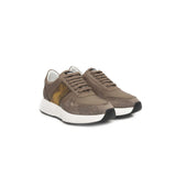 Beige Kuhleder -Sneaker