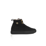 Sneaker en cuir de vache noire