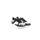 Sneaker en cuir de vache noir et blanc