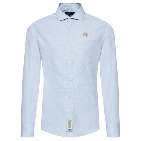 Chemise en coton bleu clair