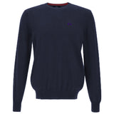 Blauer Baumwollpullover