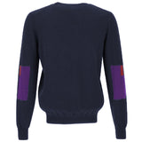 Blauer Baumwollpullover