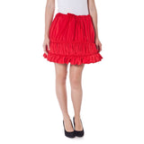 Jupe en polyester rouge