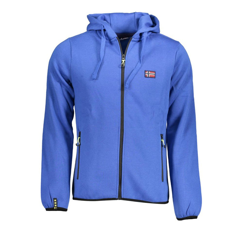 Blauer Baumwollpullover