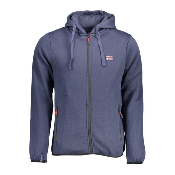 Blauer Baumwollpullover