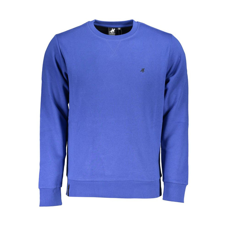 Blauer Baumwollpullover