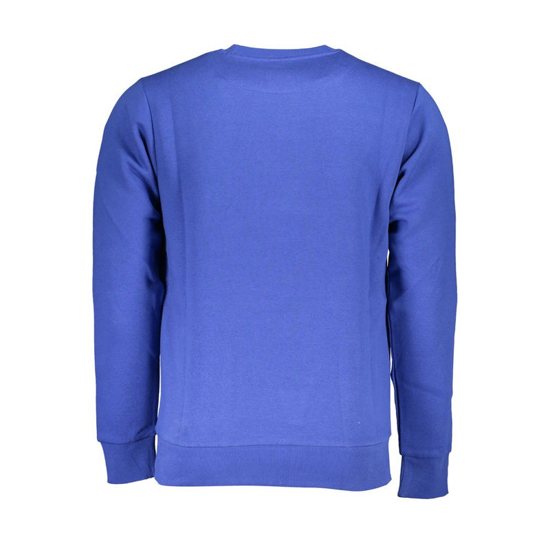 Blauer Baumwollpullover