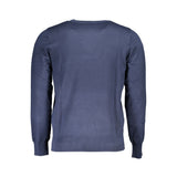 Blauer Nylonpullover