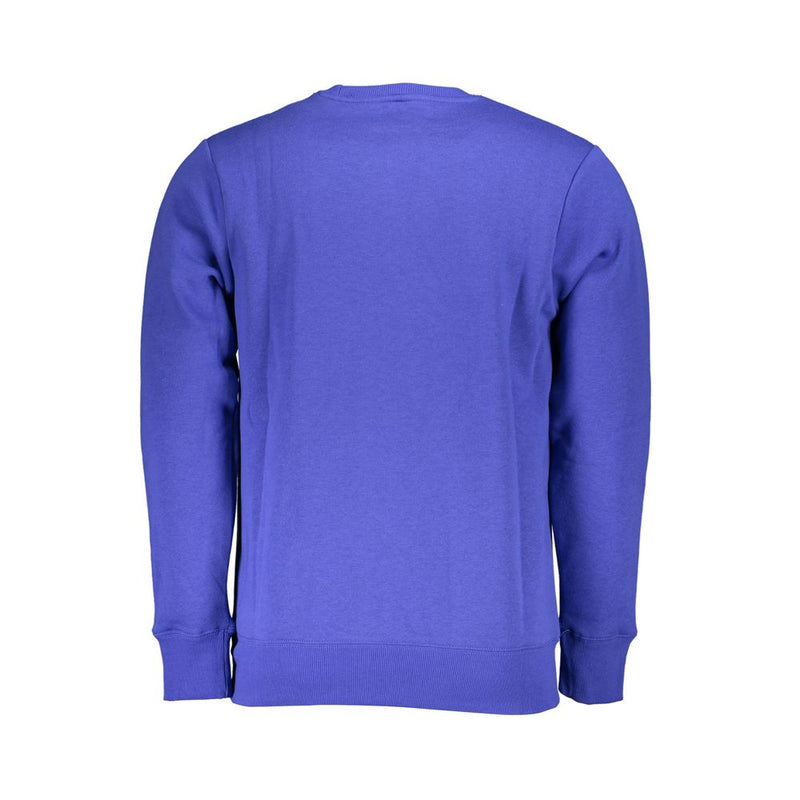 Blauer Baumwollpullover