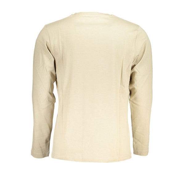 Beige Baumwoll-T-Shirt