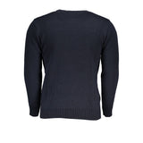 Blauer Acrylpullover