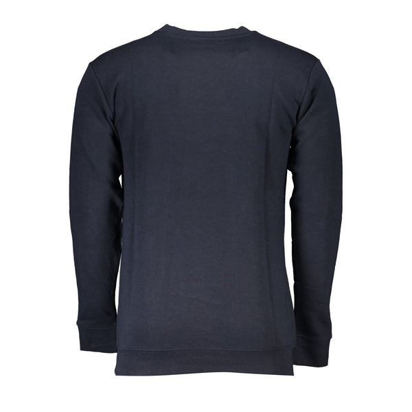 Blauer Baumwollpullover