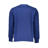 Blauer Baumwollpullover