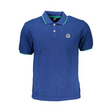 Blue Cotton Polo Shirt