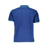 Blue Cotton Polo Shirt