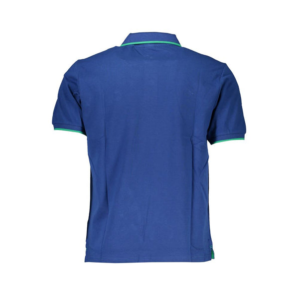 Blue Cotton Polo Shirt