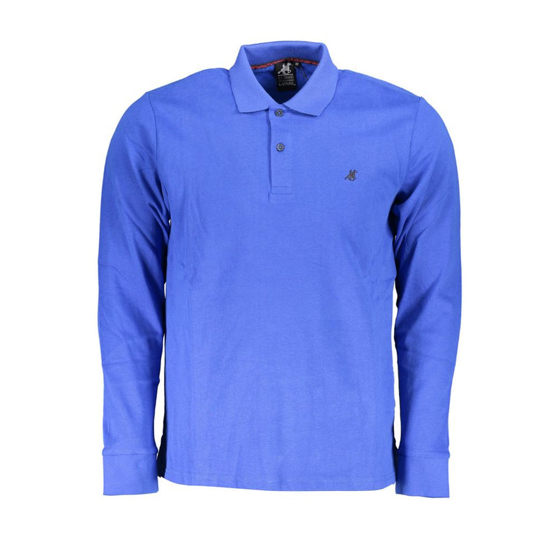 Polo de algodón azul