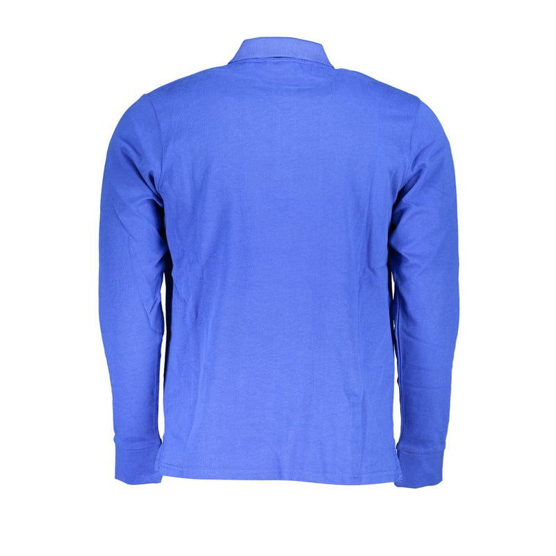 Blue Cotton Polo Shirt