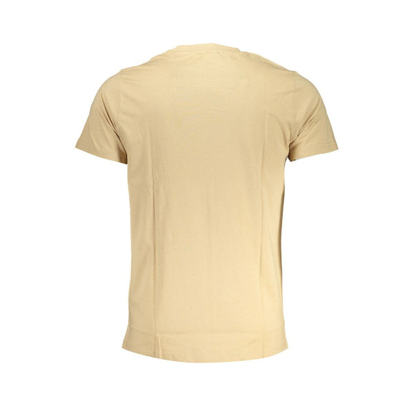 Beige Baumwoll-T-Shirt