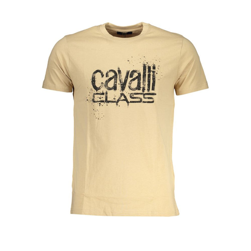 Beige Baumwoll-T-Shirt