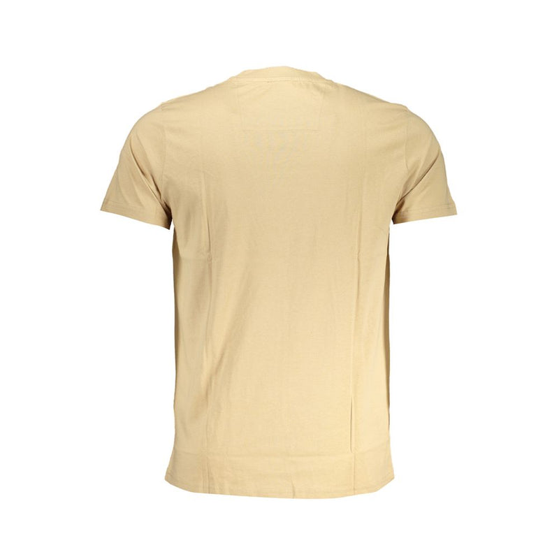 Beige Baumwoll-T-Shirt