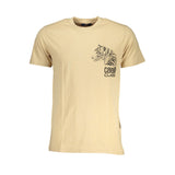 Beige Baumwoll-T-Shirt