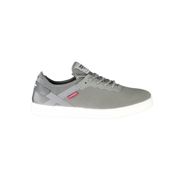 Grauer Polyester -Sneaker