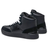 Sneaker in pelle di cuoio nero