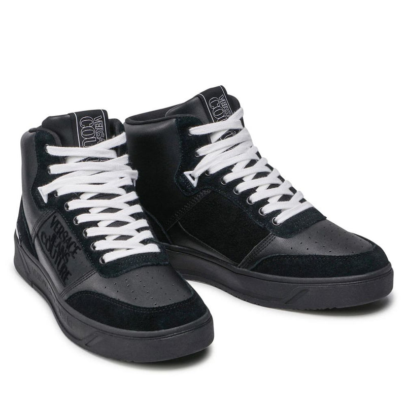 Schwarzer Leder di Calfskin Sneaker