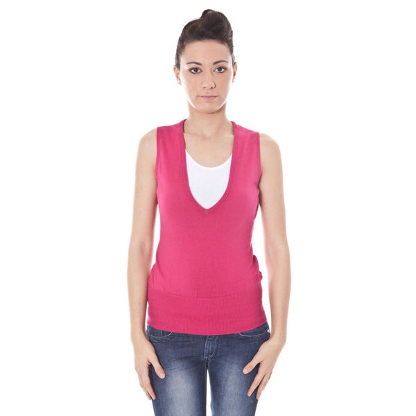 Maglione di cotone rosa