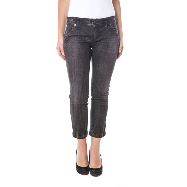 Schwarze Baumwolljeans & Pant