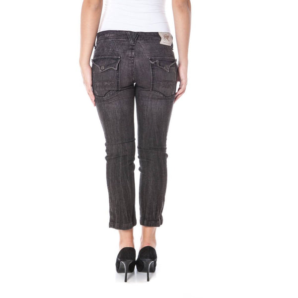 Schwarze Baumwolljeans & Pant