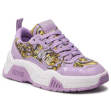 Sneaker en cuir violet en cuir