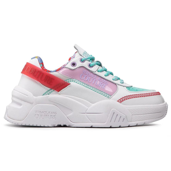 Sneaker in pelle di cuoio multicolore