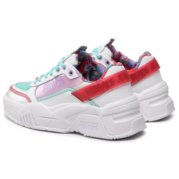 Sneaker in pelle di cuoio multicolore