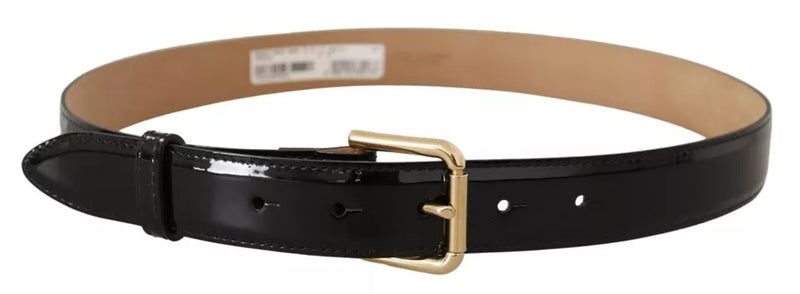 Ceinture de boucle gravée en cuir en cuir noir en cuir noir