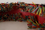 Ceinture à carretto à taille large florale multicolore