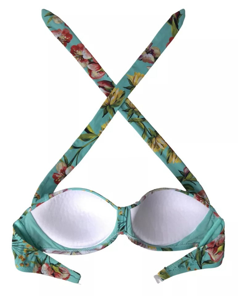 Mint vert floral imprimé de plage en bikini