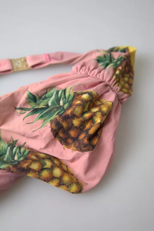 Traje de baño con bikini de playa estampado rosa