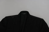 Chaqueta delgada negra blazer martini