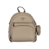 Mochila de polietileno beige