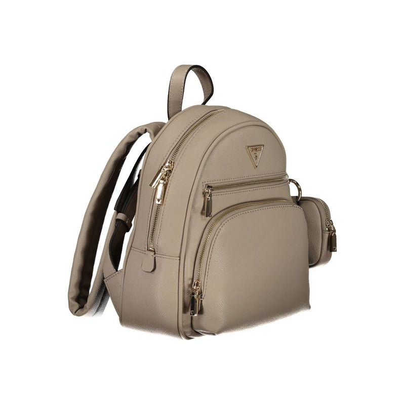 Mochila de polietileno beige