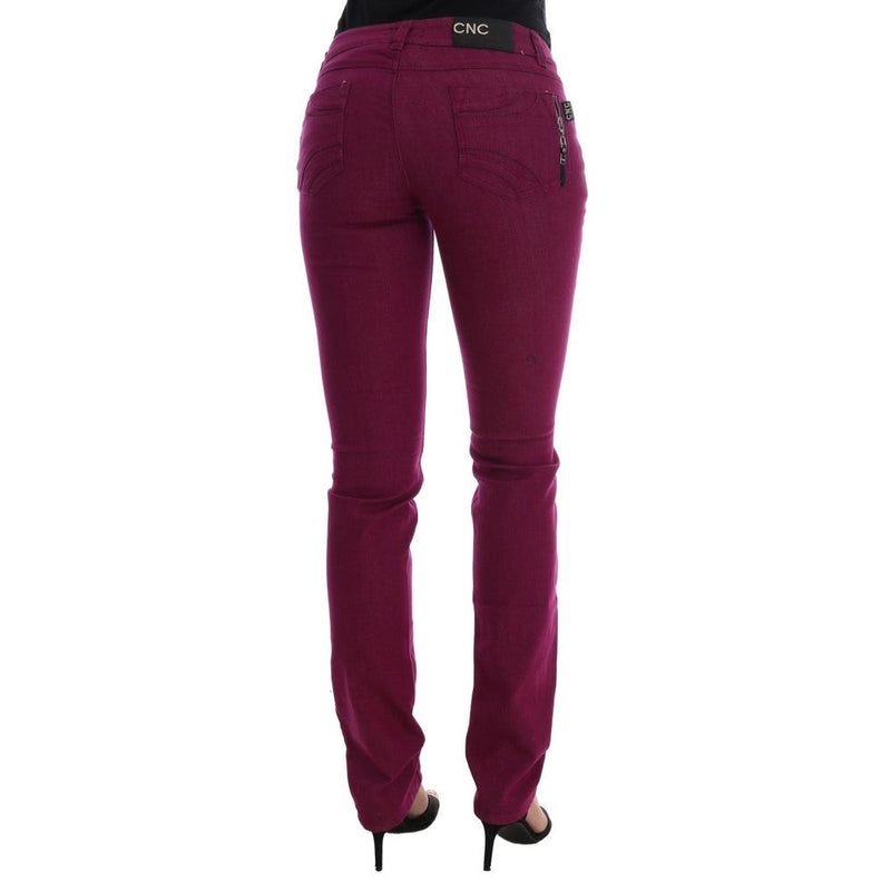 Jean violet et pantalon