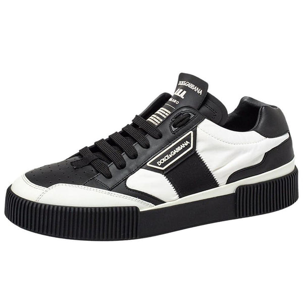 Schwarzer Leder di Calfskin Sneaker