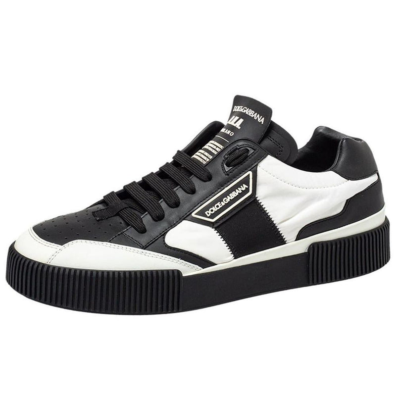 Sneaker in pelle di cuoio nero