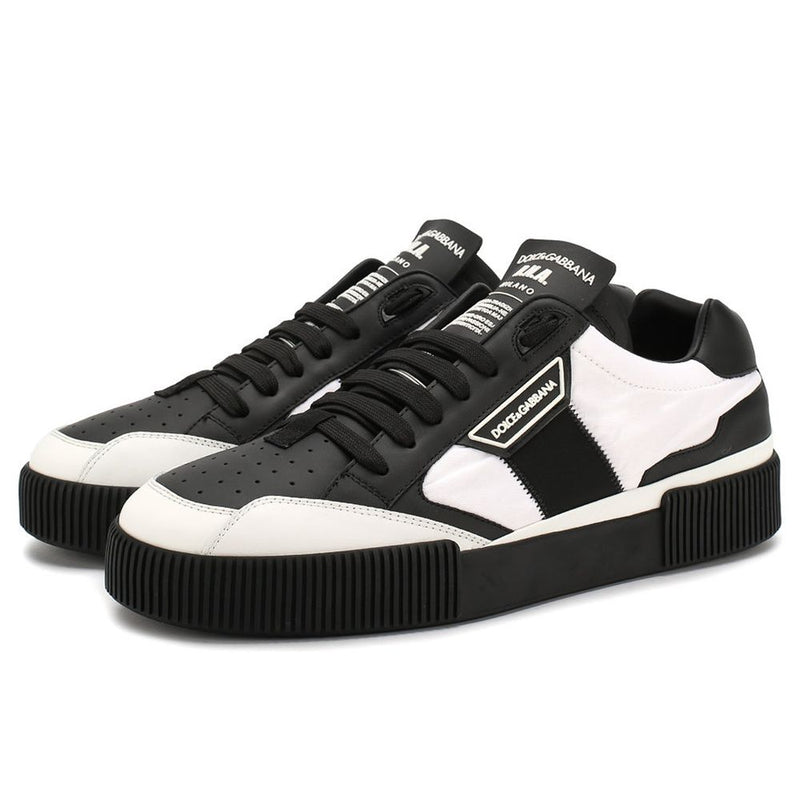 Sneaker in pelle di cuoio nero